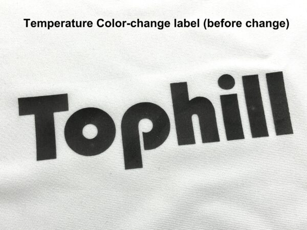 Temperature Color-change label (before change)
