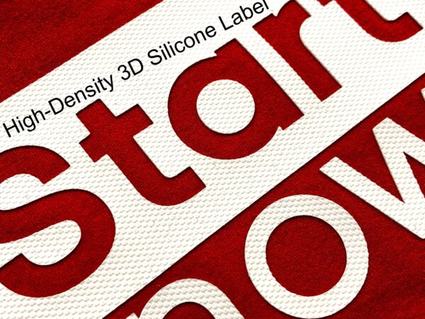 High-Density 3D Silicone Label - White