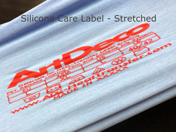 Silicone Care Label (Tagless label) - Stretched